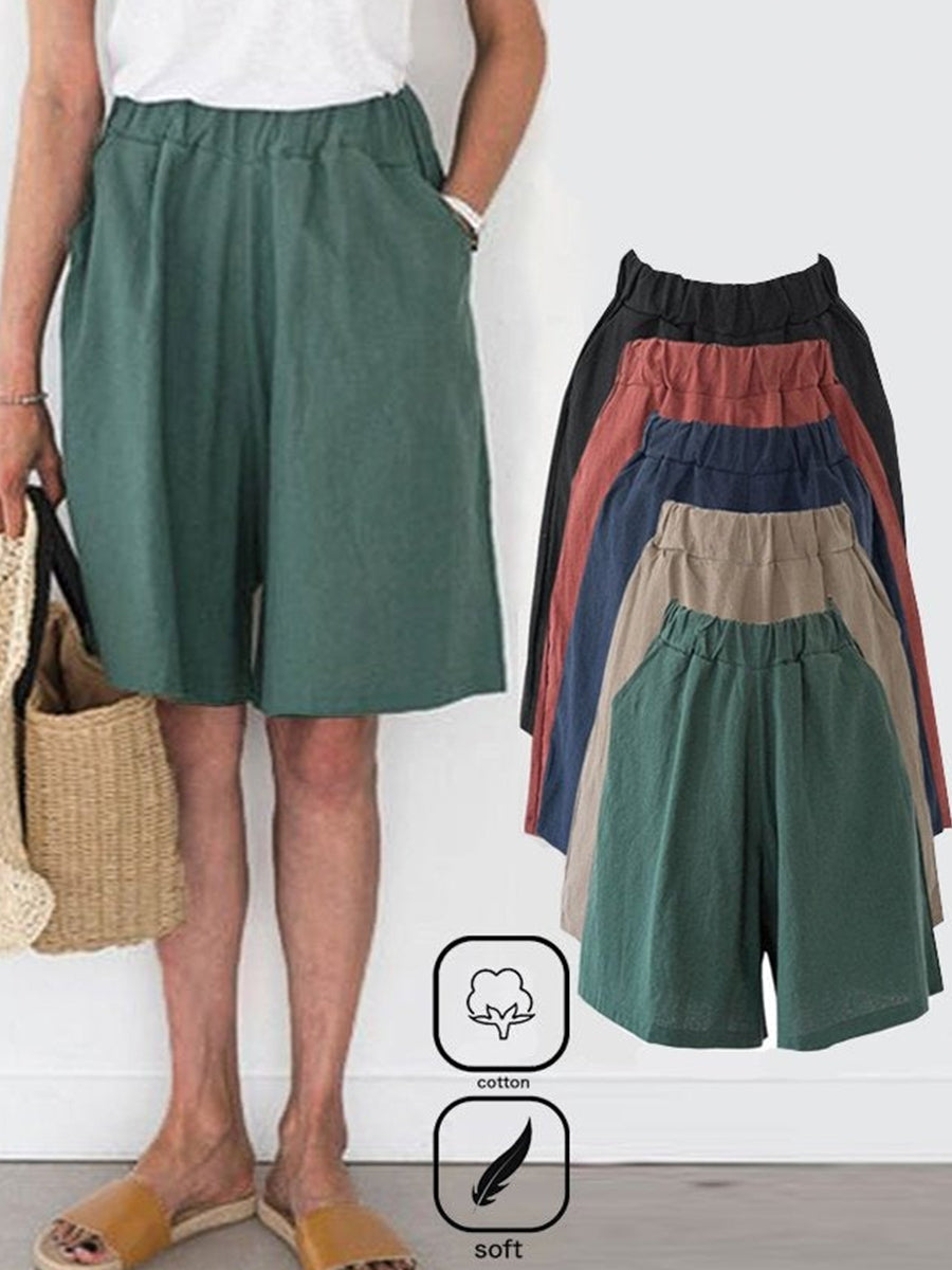 Cotton Casual Straight Pants