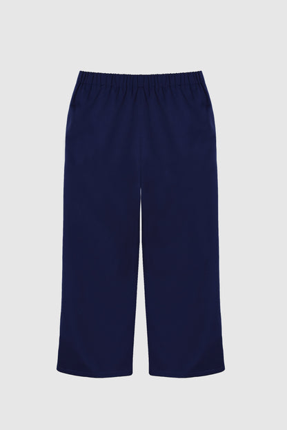 Natural Solid with Buttons Casual Pants