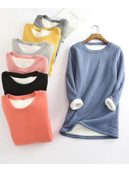 Warm Sherpa Lined Fleece Sport Sweatshirt