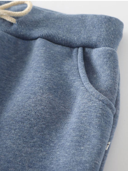 Cotton Casual Elastic Solid Casual Warm Pants