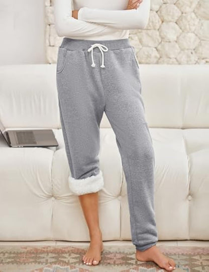 Sherpa Lined Sweatpants Joggers Pants