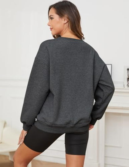 Winter Fleece Sherpa Lined Crewneck Sweatshirt
