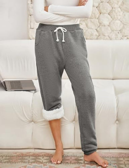 Sherpa Lined Sweatpants Joggers Pants
