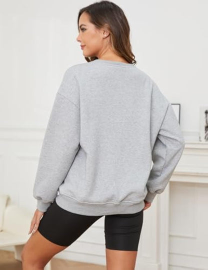 Winter Fleece Sherpa Lined Crewneck Sweatshirt