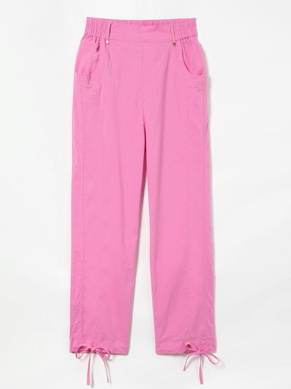 Casual Solid Color Summer Pants With Pockets