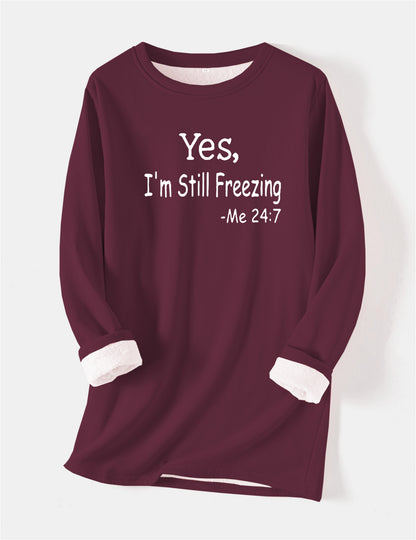 I'm Cold Warm Sherpa Lined Fleece Sport Sweatshirt