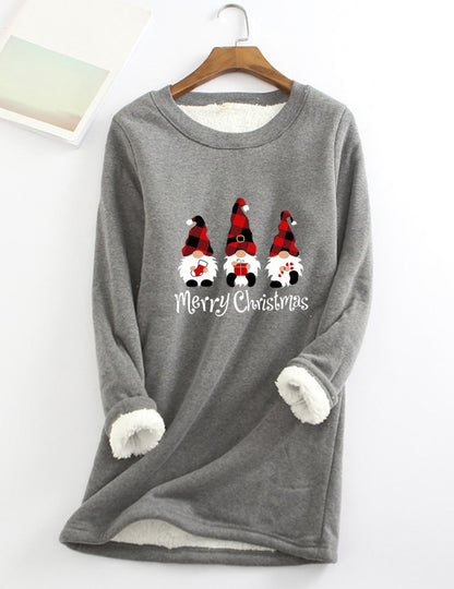 Christmas Elements Warm Sherpa Lined Fleece Sport Sweatshirt