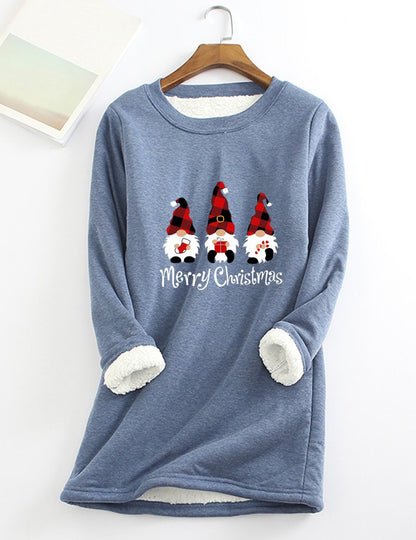 Christmas Elements Warm Sherpa Lined Fleece Sport Sweatshirt