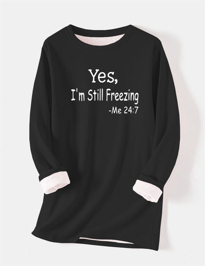 I'm Cold Warm Sherpa Lined Fleece Sport Sweatshirt