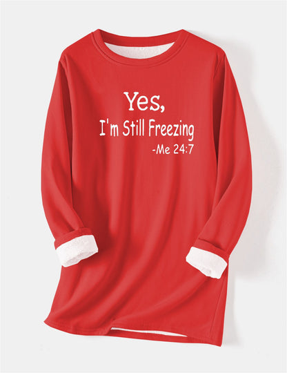 I'm Cold Warm Sherpa Lined Fleece Sport Sweatshirt