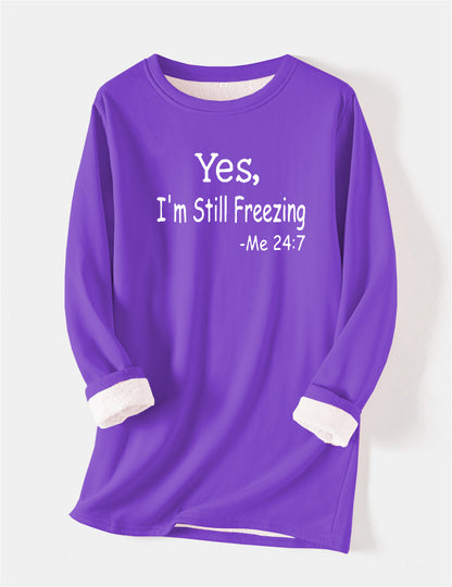 I'm Cold Warm Sherpa Lined Fleece Sport Sweatshirt