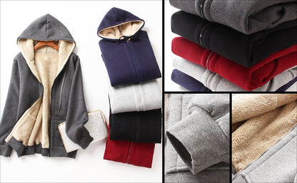 Casual Full Zip Up Sherpa Lined Jacket