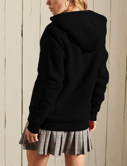 Casual Full Zip Up Sherpa Lined Jacket