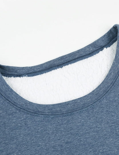 Warm Sherpa Lined Fleece Sport Sweatshirt