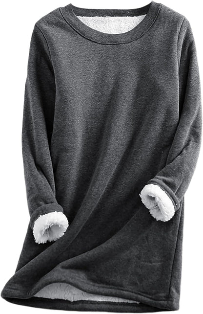 Warm Sherpa Lined Fleece Sport Sweatshirt