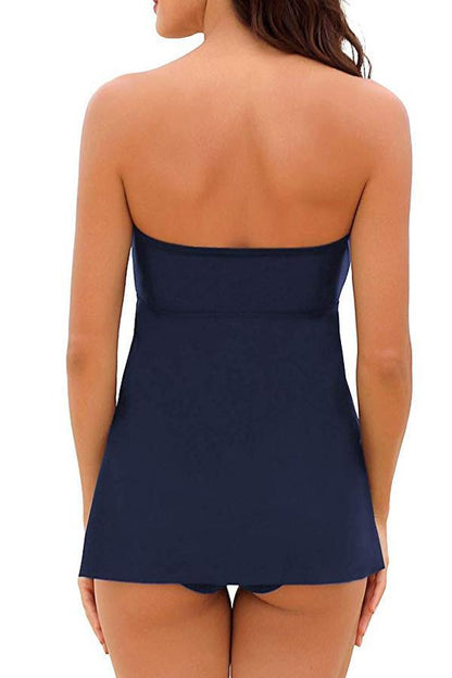 HALTER OR STRAPLESS BANDEAU TANKINI SET