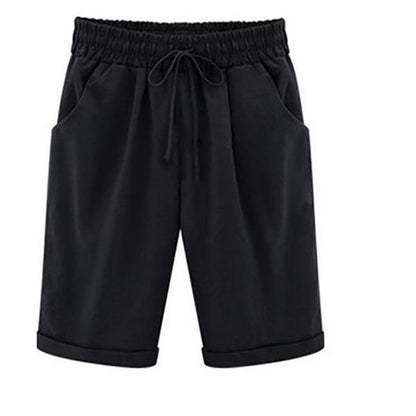 PLUS SIZE POCKETS CASUAL SHORTS