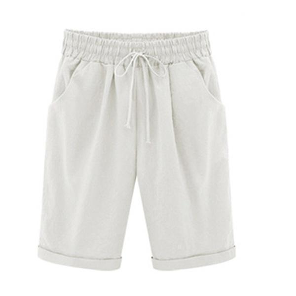 PLUS SIZE POCKETS CASUAL SHORTS