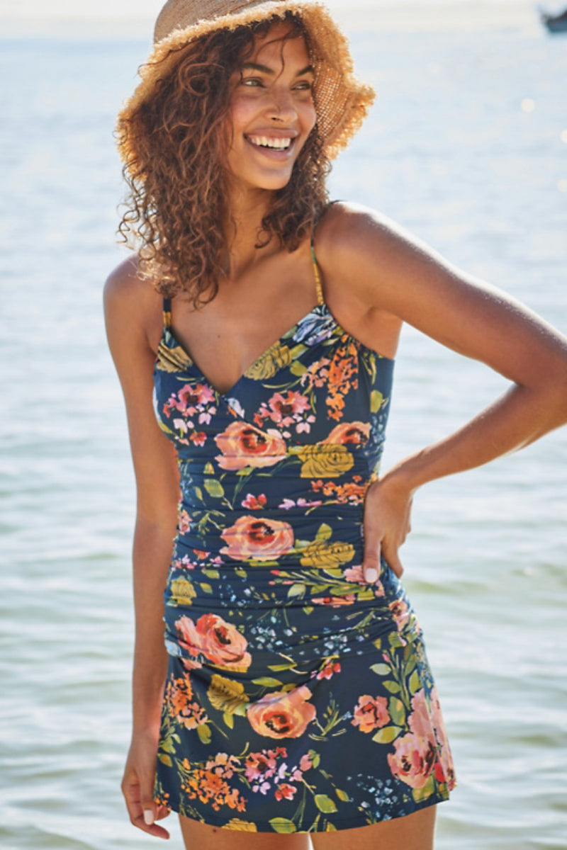 RUCHED SURPLICE TANKINI SET