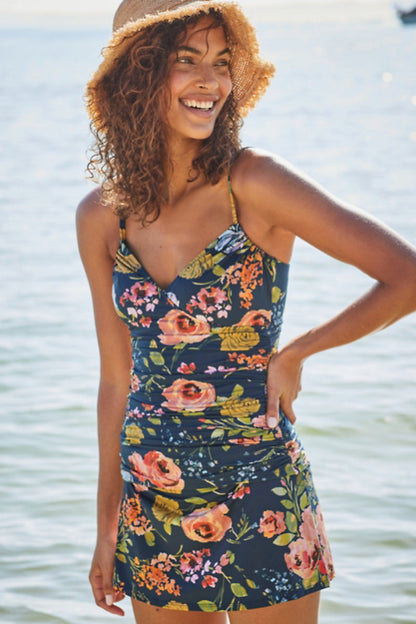 RUCHED SURPLICE TANKINI SET