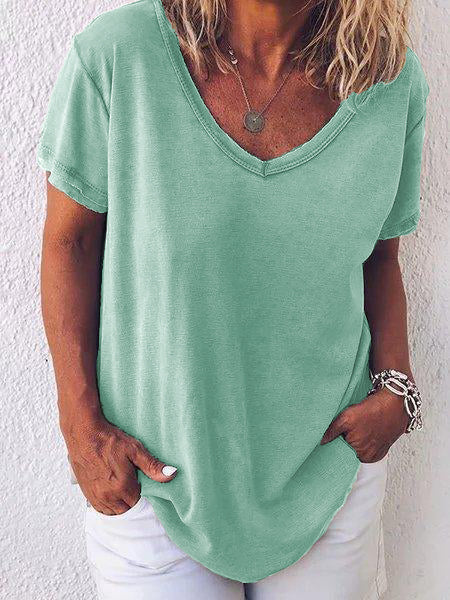 Casual Short Sleeve Gray TShirt