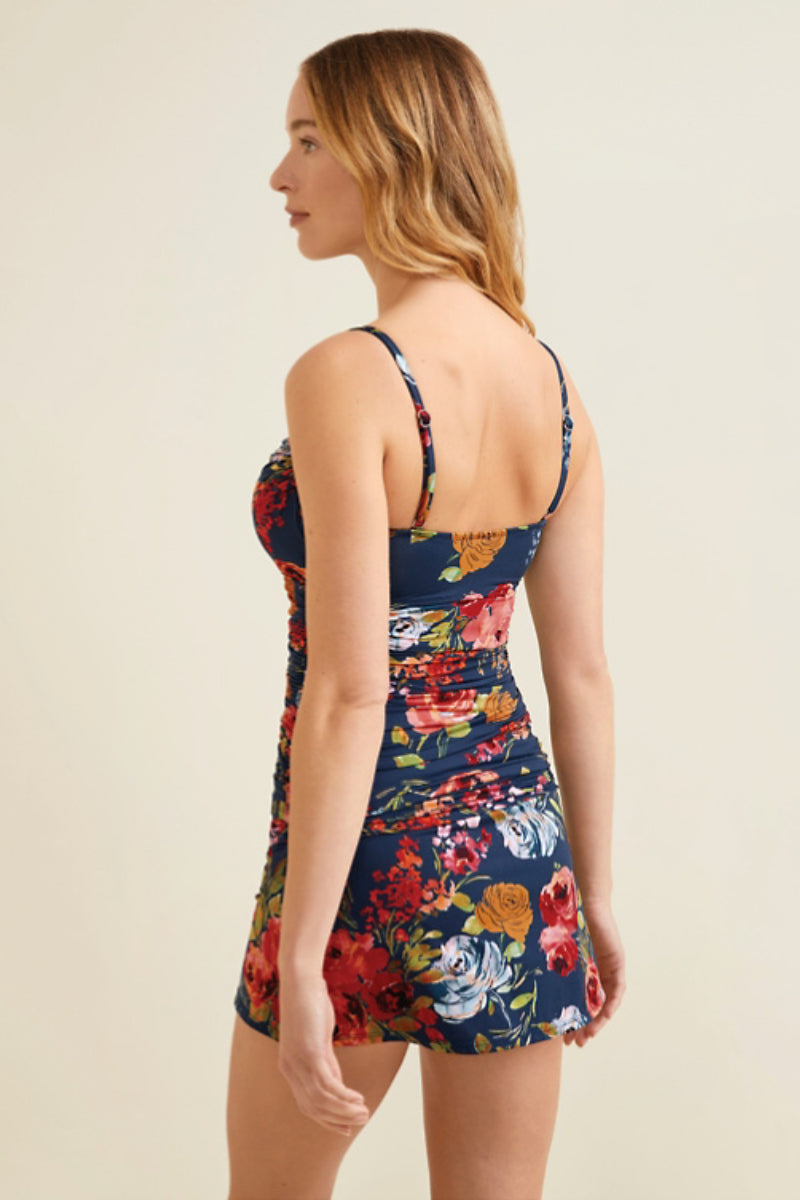 RUCHED SURPLICE TANKINI SET